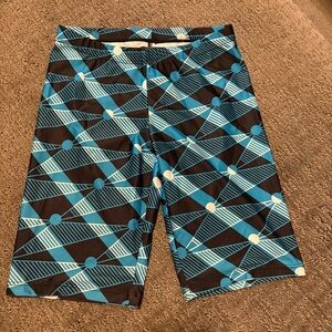 Boys Size Medium Swimming Jammers Spandex Bottoms Blue Black White Swim Xioker